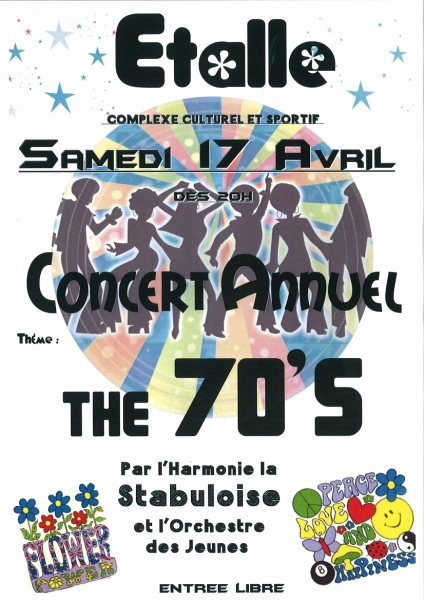 ETALLE,  Concert Annuel: les années 70